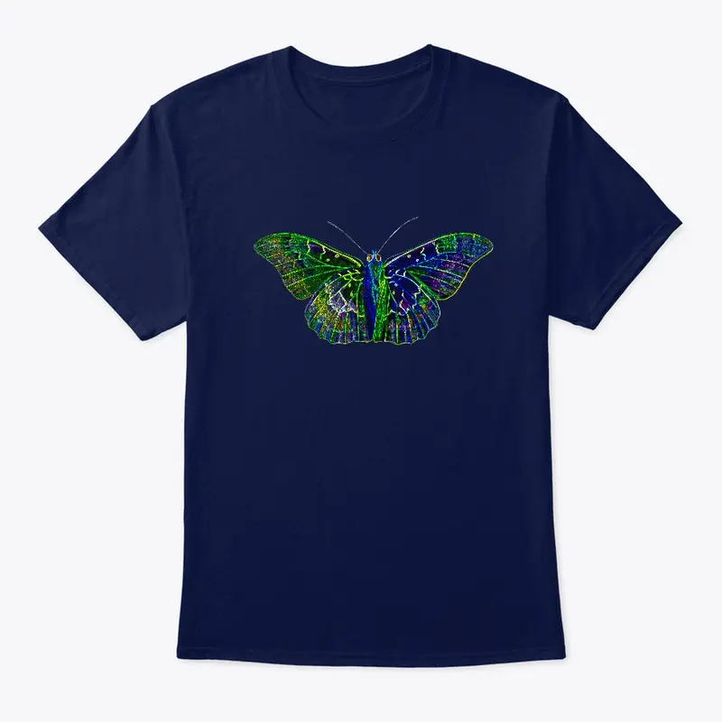 Bright neon colored butterfly