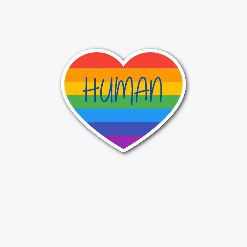 pride rainbow heart human