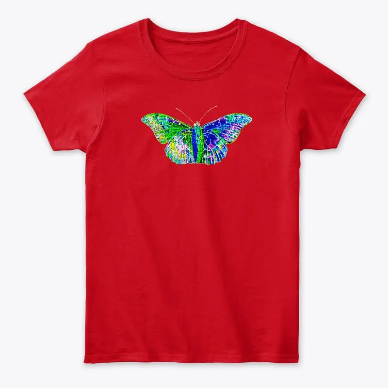 Neon colored butterfly