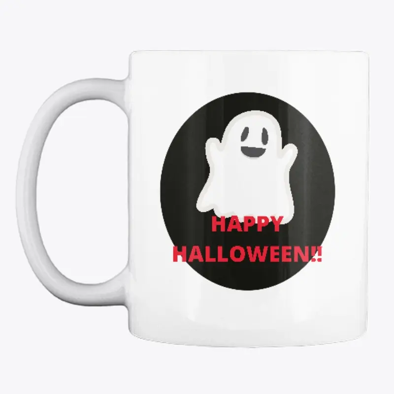 HAPPY HALLOWEEN WHITE GHOST