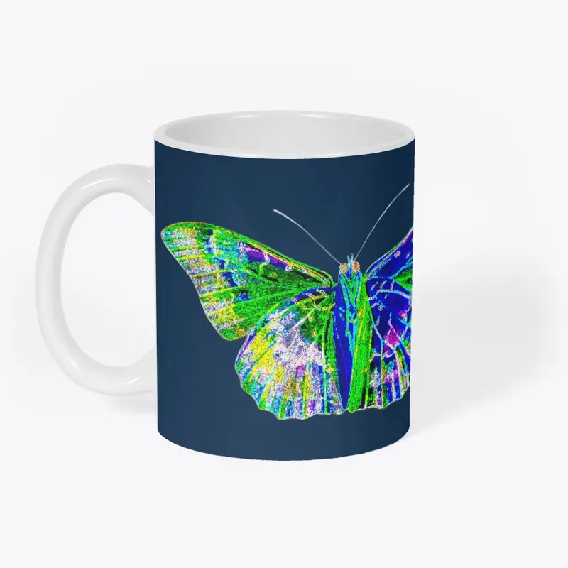 Neon colored butterfly