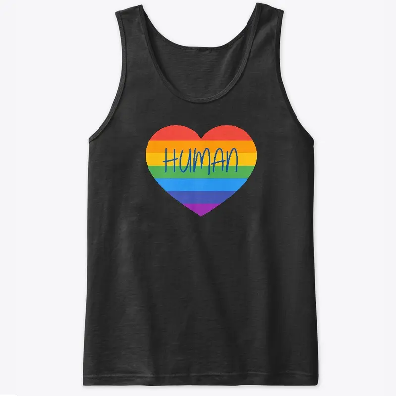 pride rainbow heart human